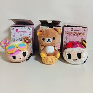 Tokidoki and Rillakkuma blind Box Plush Keychain Charm Bundle